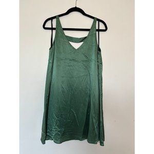 Laundry By Design Green Silk Mini Dress